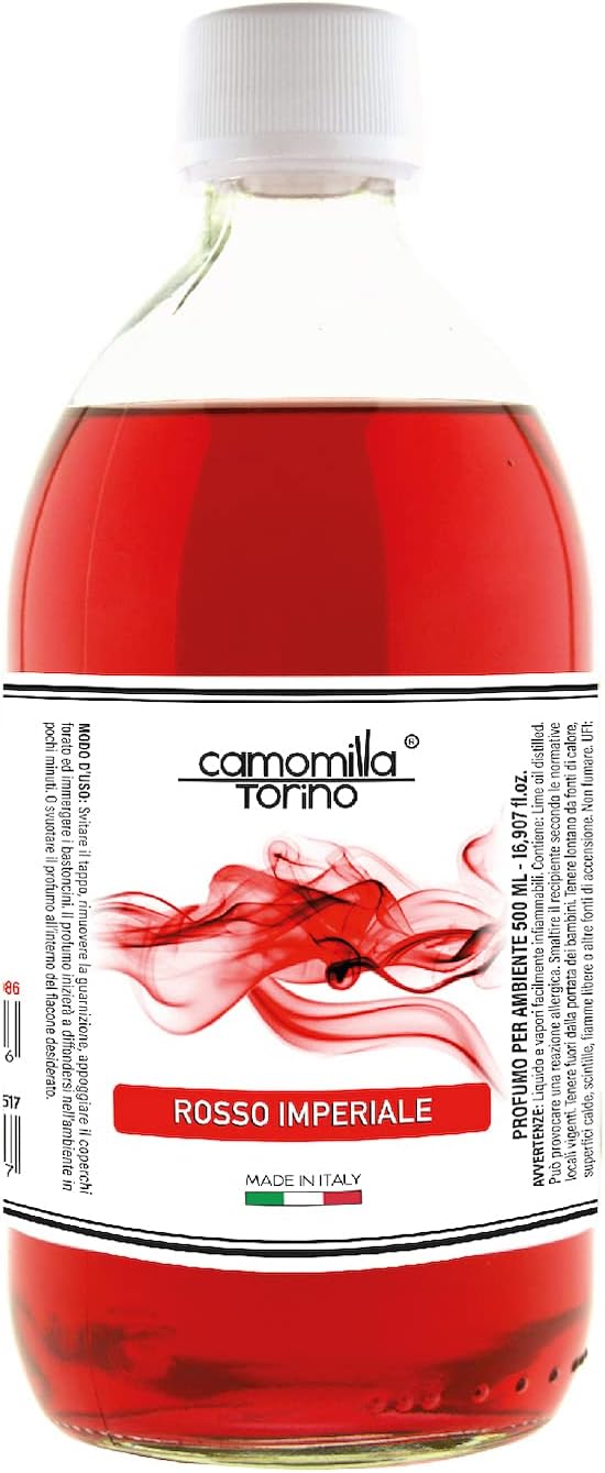 Ricarica per Diffusore a Bastoncini 1 Litro – Rosso Imperiale 🍂 | Profumo per Ambienti Made in Italy ✨ Calore, Armonia e Autenticità