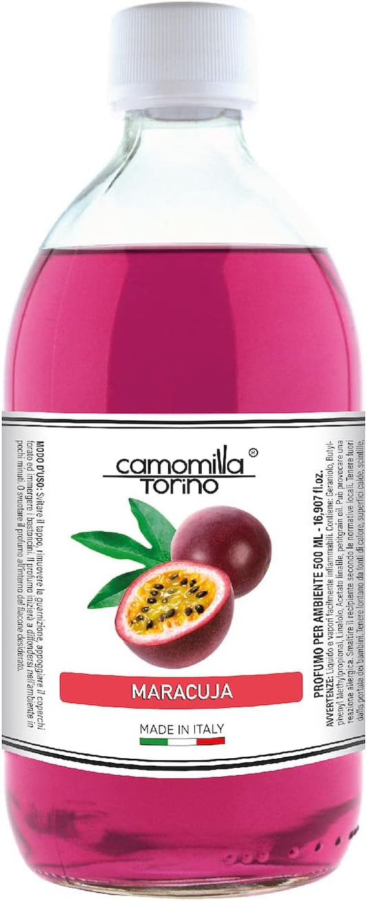 Ricarica Diffusore Maracuja 1000 ml – Profumo Naturale per Ambienti | Camomilla Torino 🇮🇹 Made in Italy